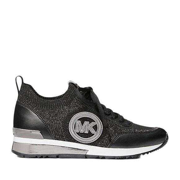 MICHAEL Michael Kors Jenkins Metallic Stretch Knit Trainer Sneakers - Picture 1 of 4